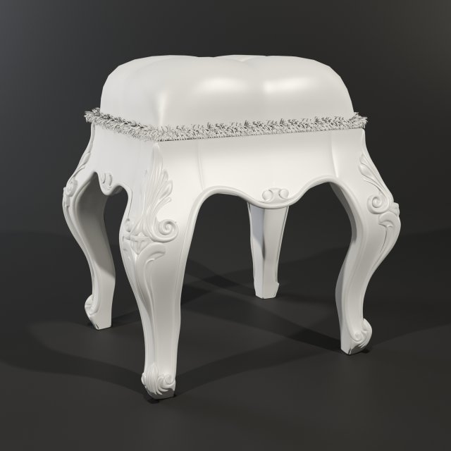pouf 3D Model .c4d .max .obj .3ds .fbx .stl .blend 