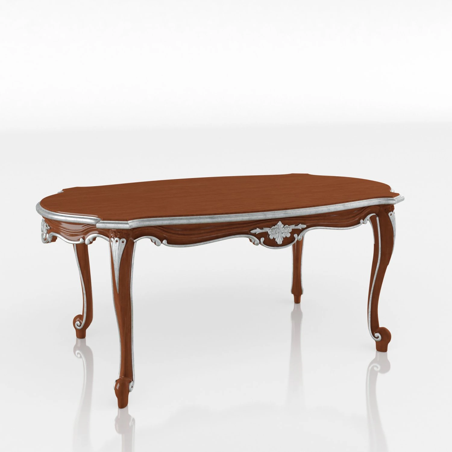 small ovale table 3D Model .c4d .max .obj .3ds .fbx .stl .blend 