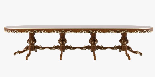 oval table 3D Model .c4d .max .obj .3ds .fbx .stl .blend 