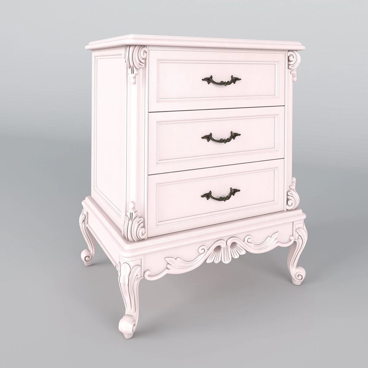 bedside table 3D Model .c4d .max .obj .3ds .fbx .stl .blend 