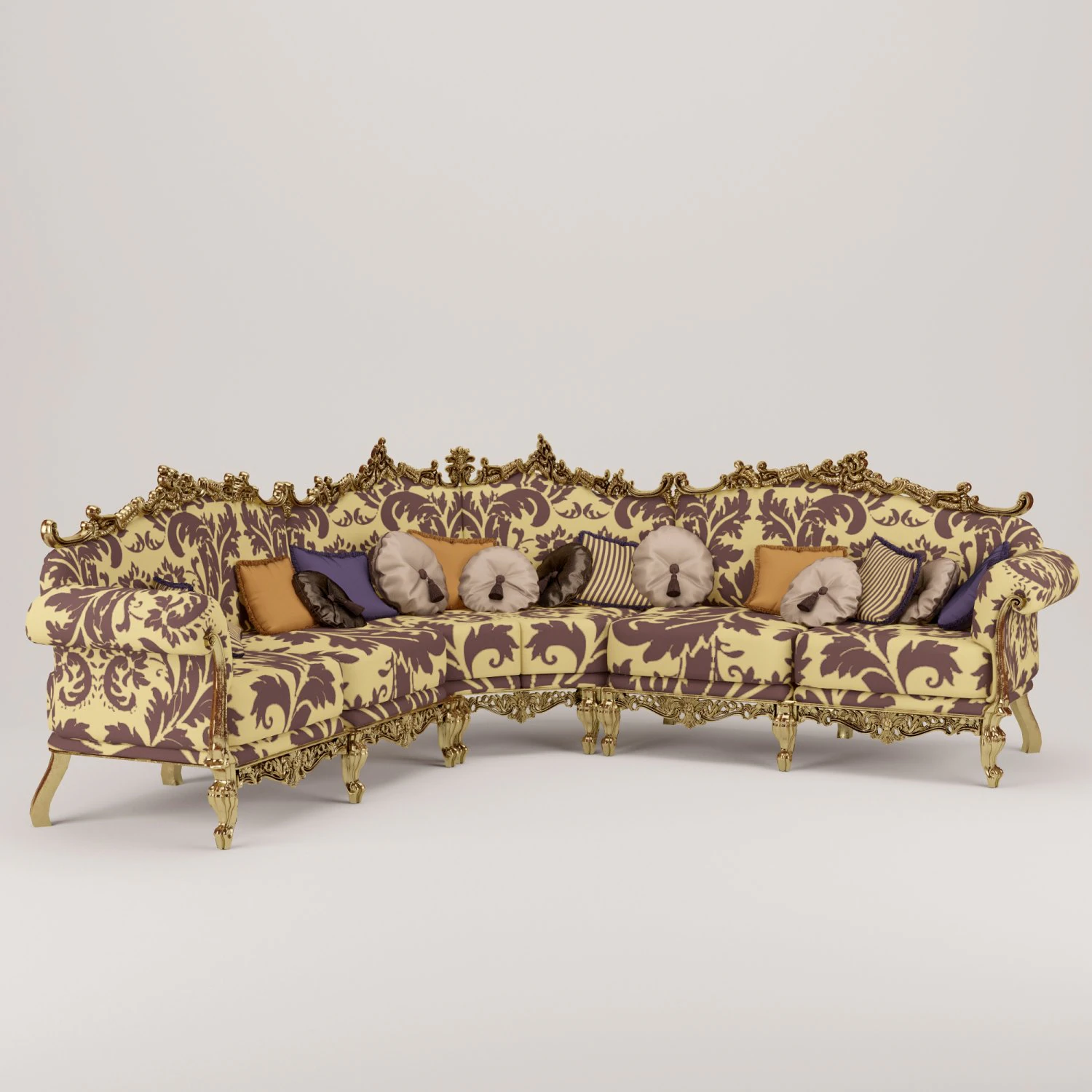 corner sofa 3D Model .c4d .max .obj .3ds .fbx .stl .blend 