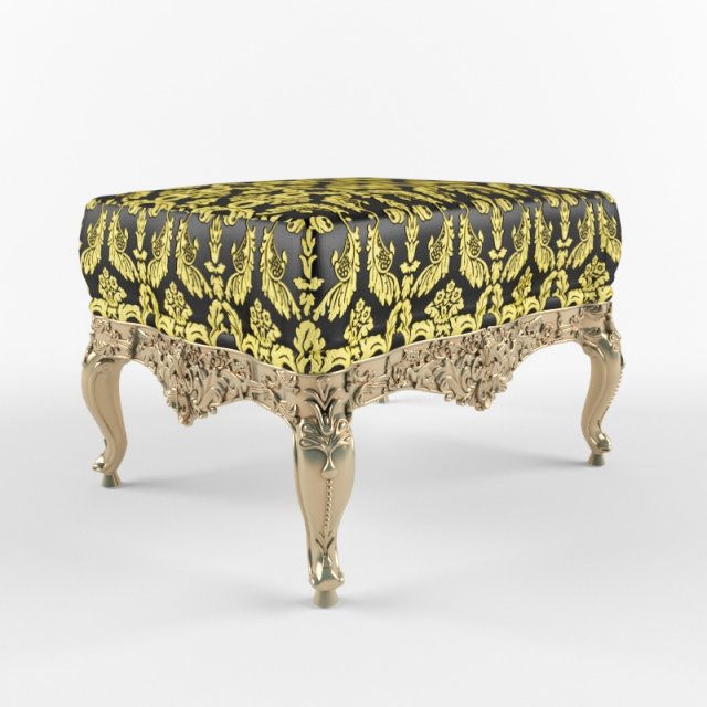luxury pouf 3D 모델 .c4d .max .obj .3ds .fbx .stl .blend 