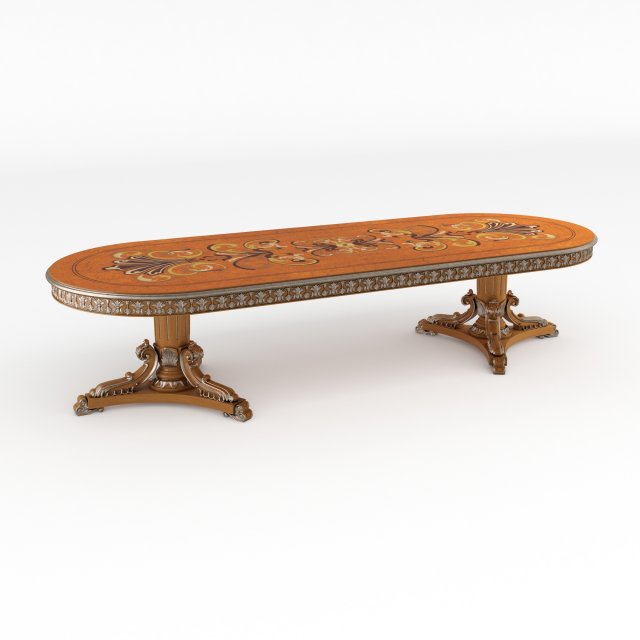 oval table Modèle 3D .c4d .max .obj .3ds .fbx .stl .blend 