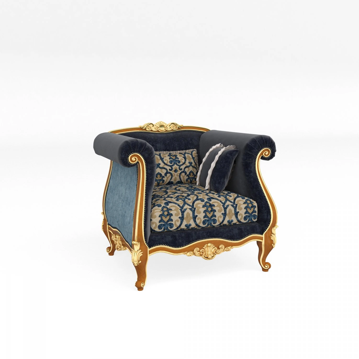 armchair 3D Model .c4d .max .obj .3ds .fbx .stl .blend 