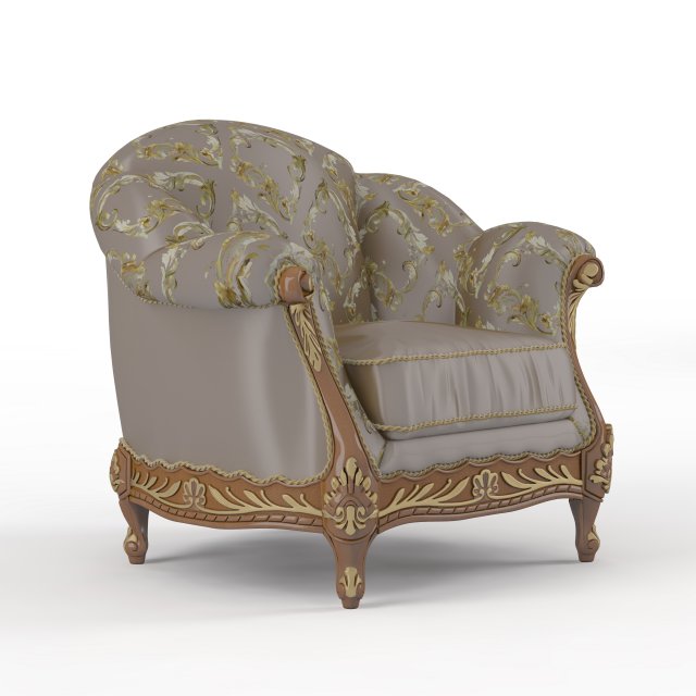 armchair 3D 模型 .c4d .max .obj .3ds .fbx .stl .blend