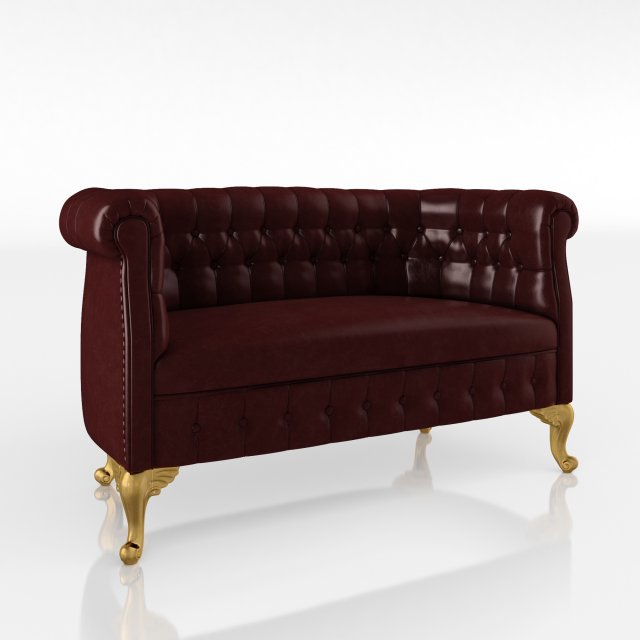 chesterfield sofa 3D Model .c4d .max .obj .3ds .fbx .stl .blend 