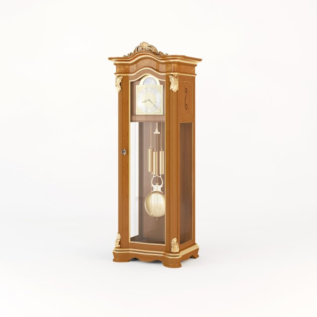 pendulum clock 3D Model .c4d .max .obj .3ds .fbx .stl .blend 