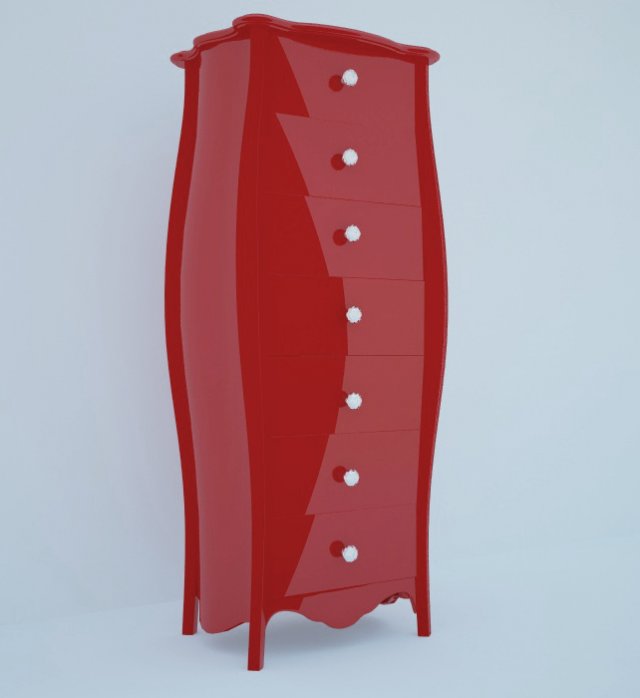 chest of drawers 3D Model .c4d .max .obj .3ds .fbx .stl .blend 