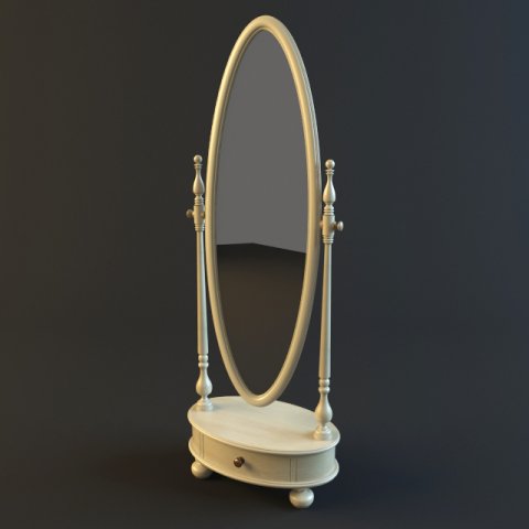 ovale mirror 3Dモデル .c4d .max .obj .3ds .fbx .stl .blend 
