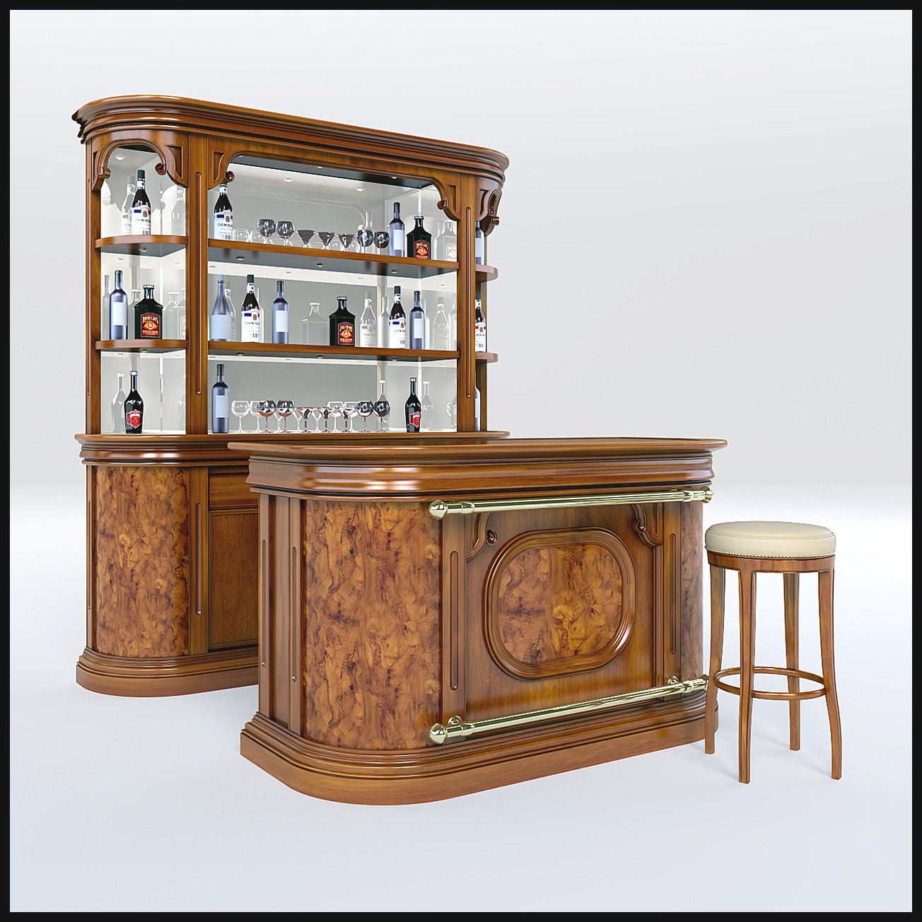 барная стойка 3d model