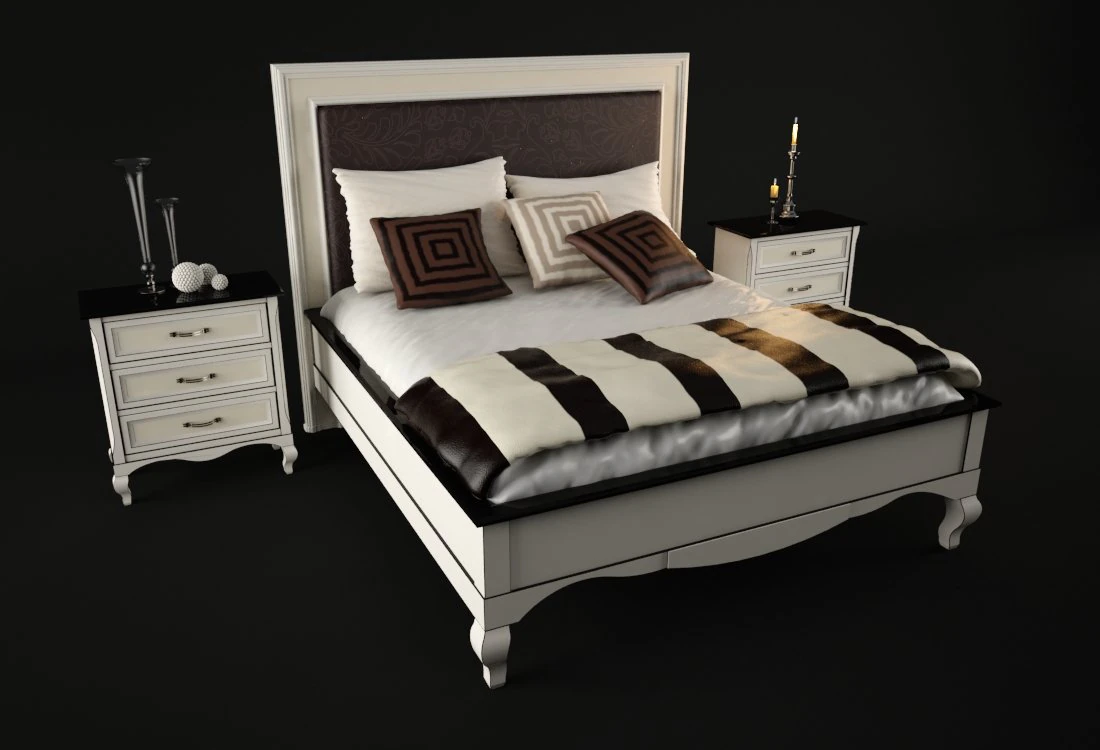 bedroom 3D Model .c4d .max .obj .3ds .fbx .stl .blend 