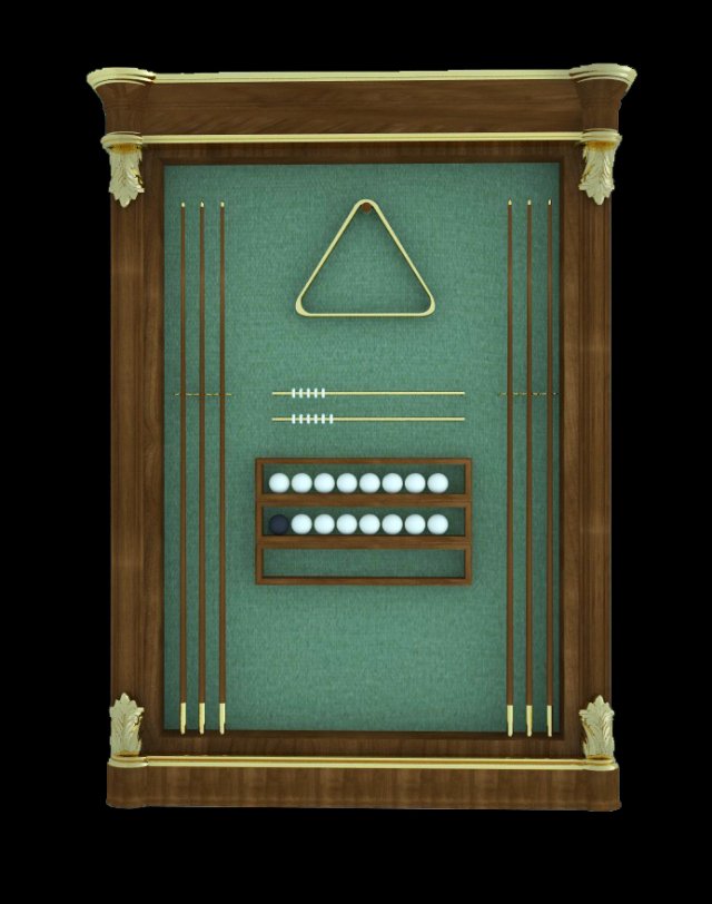 billiard 3D Model .c4d .max .obj .3ds .fbx .stl .blend