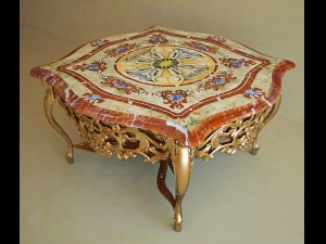 coffee table with marble 3D Model