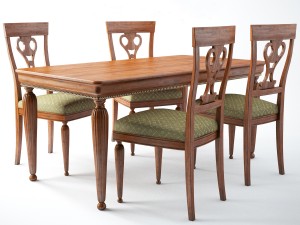 table and chairs 3D Models