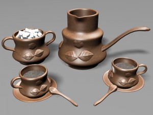 cofee set Modèle 3D