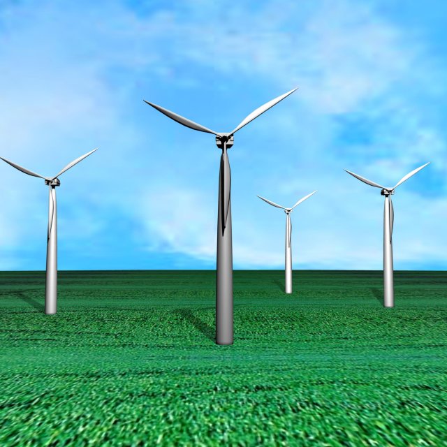 wind generator 3D-Modell .c4d .max .obj .3ds .fbx .stl .blend 