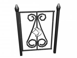 fence and sidewalk 3D Model
