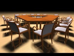 テーブルチェア 3Dモデル