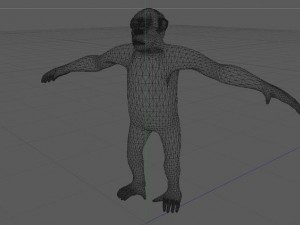 champanzee monkey Modèle 3D