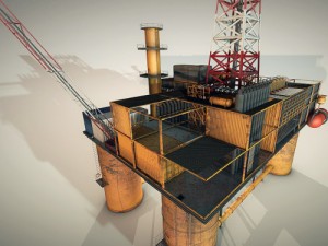 oil platform 3D 模型