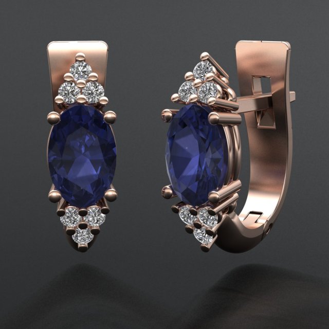 earrings 3Dプリントモデル .c4d .max .obj .3ds .fbx .stl .blend 