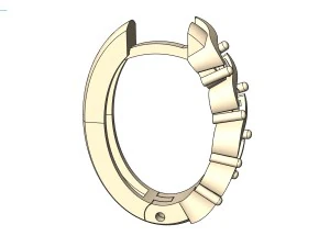 set diamond ring and earrings 3D Print Model