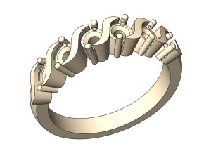 set diamond ring and earrings Modelo de Impressão 3D