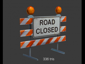 road objects pack - low poly 3D मॉडल