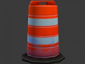 road objects pack - low poly 3D मॉडल