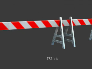 road objects pack - low poly 3D Model