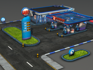 gas station pack - low poly Modelo 3D