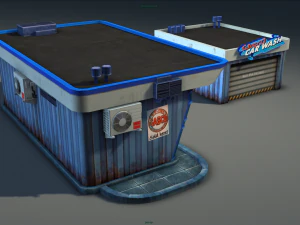 gas station pack - low poly 3D Model