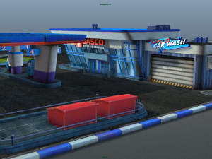 gas station pack - low poly Modelo 3D