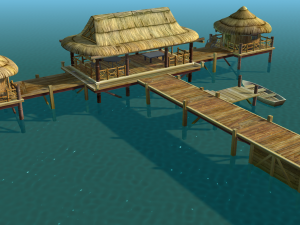 bungalow - low poly 3D Model
