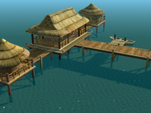 bungalow - low poly 3D Model