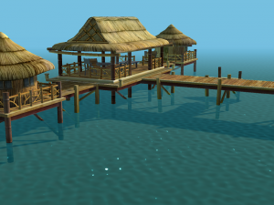 bungalow - low poly 3D Model