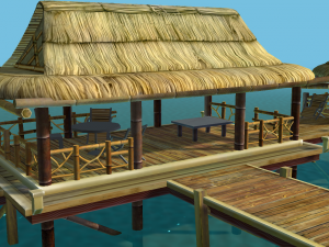 bungalow - low poly 3D Model