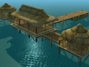 bungalow - low poly 3D Model