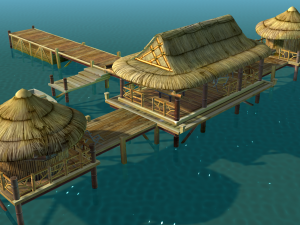 bungalow - low poly 3D Model