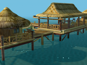 bungalow - low poly 3D Model