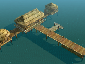 bungalow - low poly 3D Model