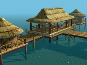 bungalow - low poly 3D Model