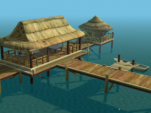bungalow - low poly 3D Model