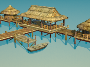 bungalow - low poly 3D Model