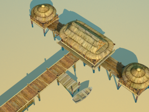 bungalow - low poly 3D Model