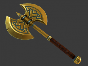 fantasy axe - low poly 3D Model