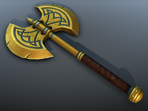 fantasy axe - low poly 3D Model