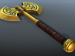 fantasy axe - low poly 3D Model