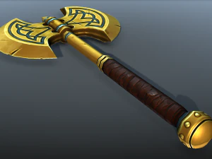 fantasy axe - low poly 3D Model