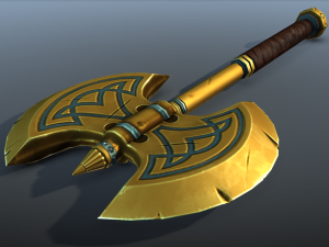 fantasy axe - low poly 3D Model